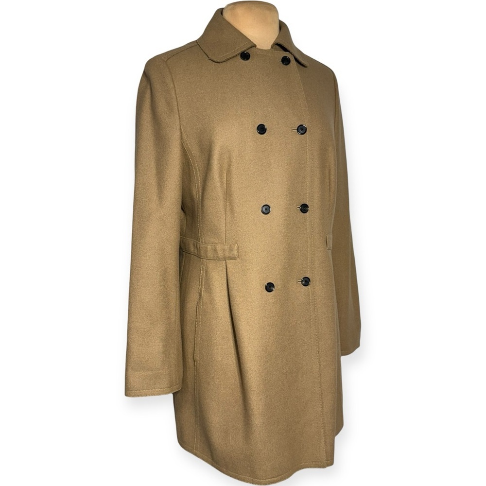 Akris punto wool angora camel tan double breasted peacoat US 12 FR 45 D 42 CBK - Picture 4 of 16